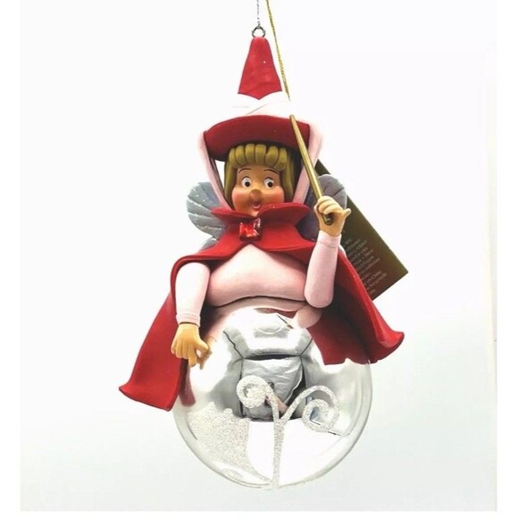 Disney Store Sleeping Beauty Fairy Fauna Enchanted Christmas Ornament Glass Clay - Picture 13 of 13